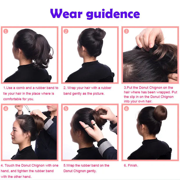 Synthetic Adjustable Hair Scrunchie Ponytails Extensions