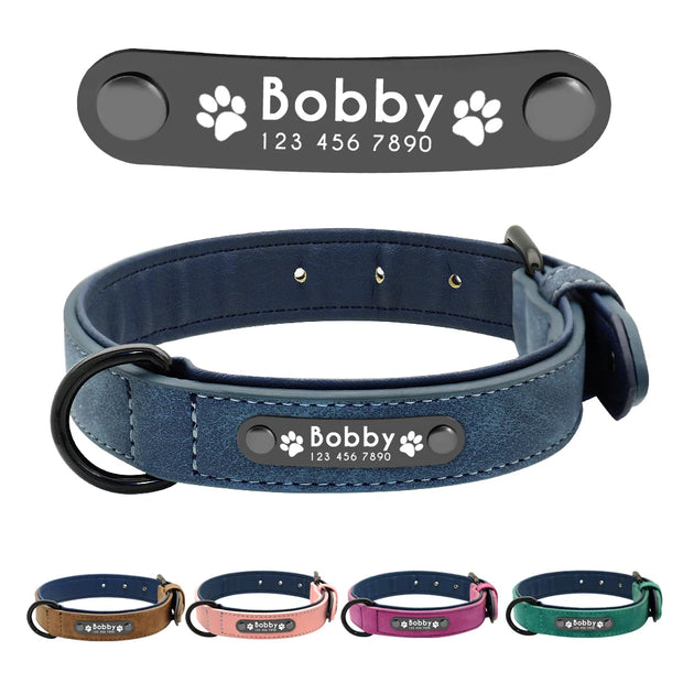 Dog Collars Personalized Dog Buckle Collars Free Engraving Name ID Tags For Small Medium Large Dogs Pug Pitbull Bulldog Beagle